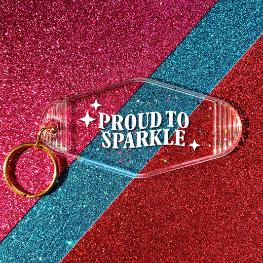 Proud To Sparkle – Retro Motel Keychain