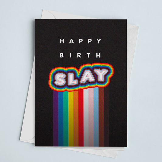 Birthday Card Slay Black