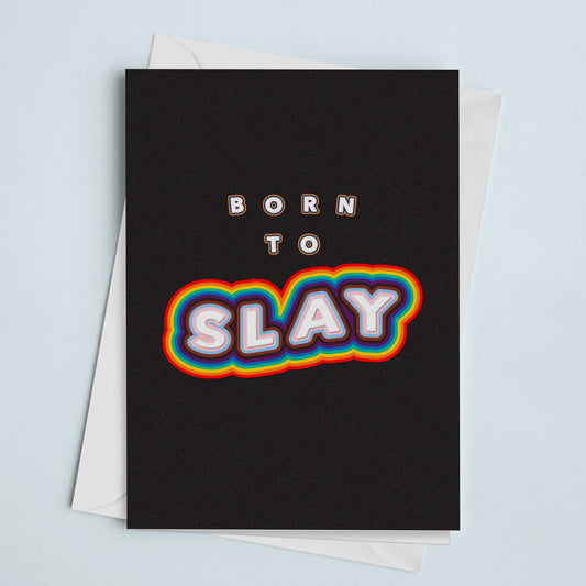 Pride Card Born To Slay Black