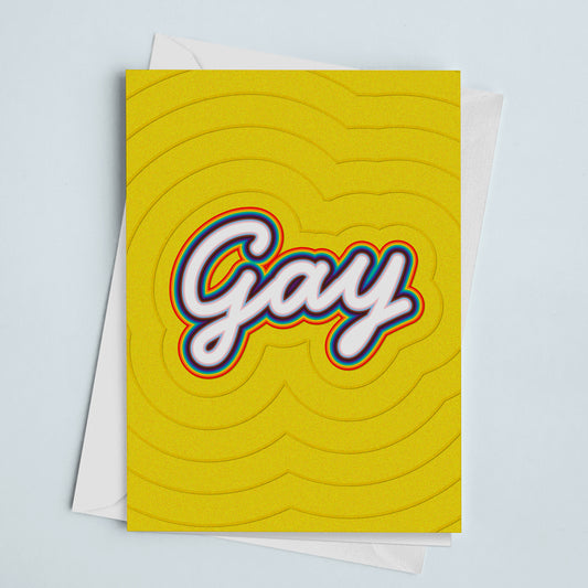 Pride Card Gay Yellow