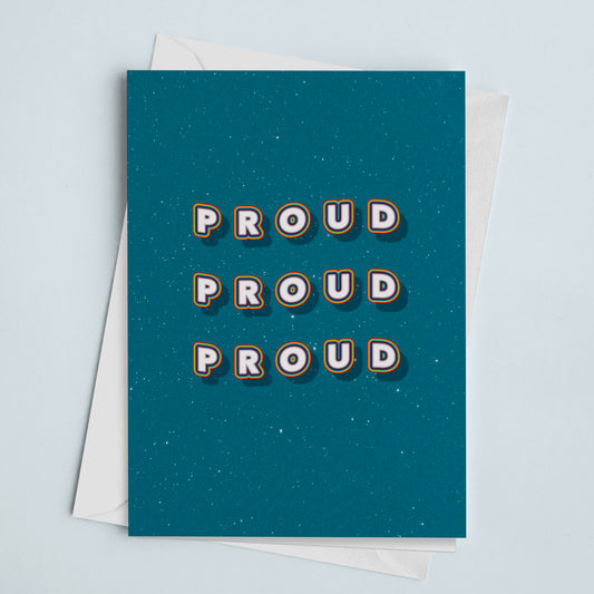 Pride Card Proud Blue
