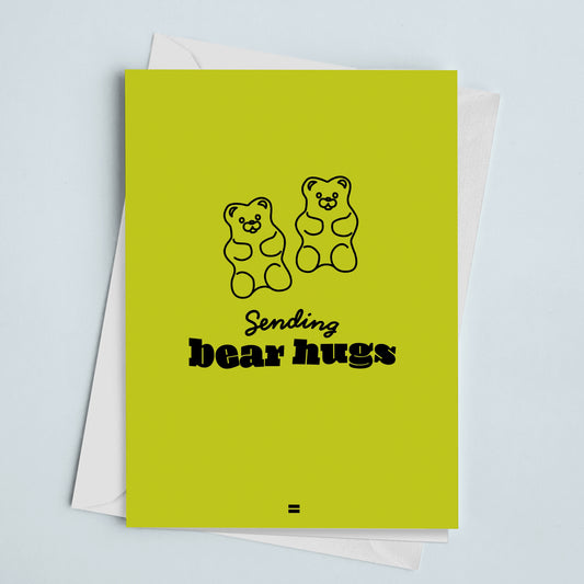 Sympathy Card Bear Hugs Neon Yellow