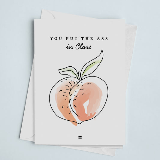 Greeting Card Class In Ass Peach White