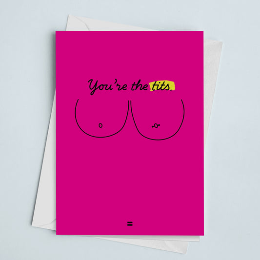 Encouragement Card You're The Tits Pink